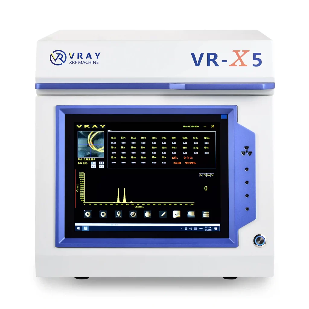 VRAY XRF Gold Analyzer VR-X5 con alta precisión para el análisis de metales preciosos
