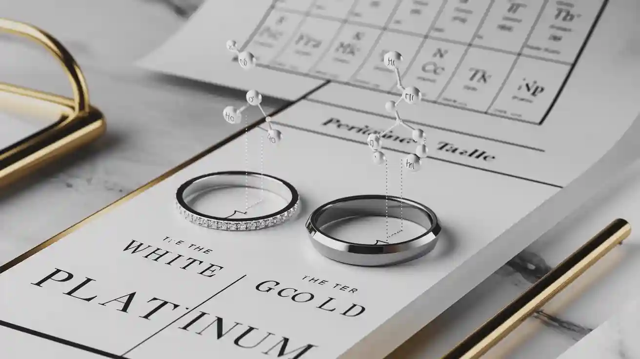 Elements analysis reveals what sets white gold apart from platinum